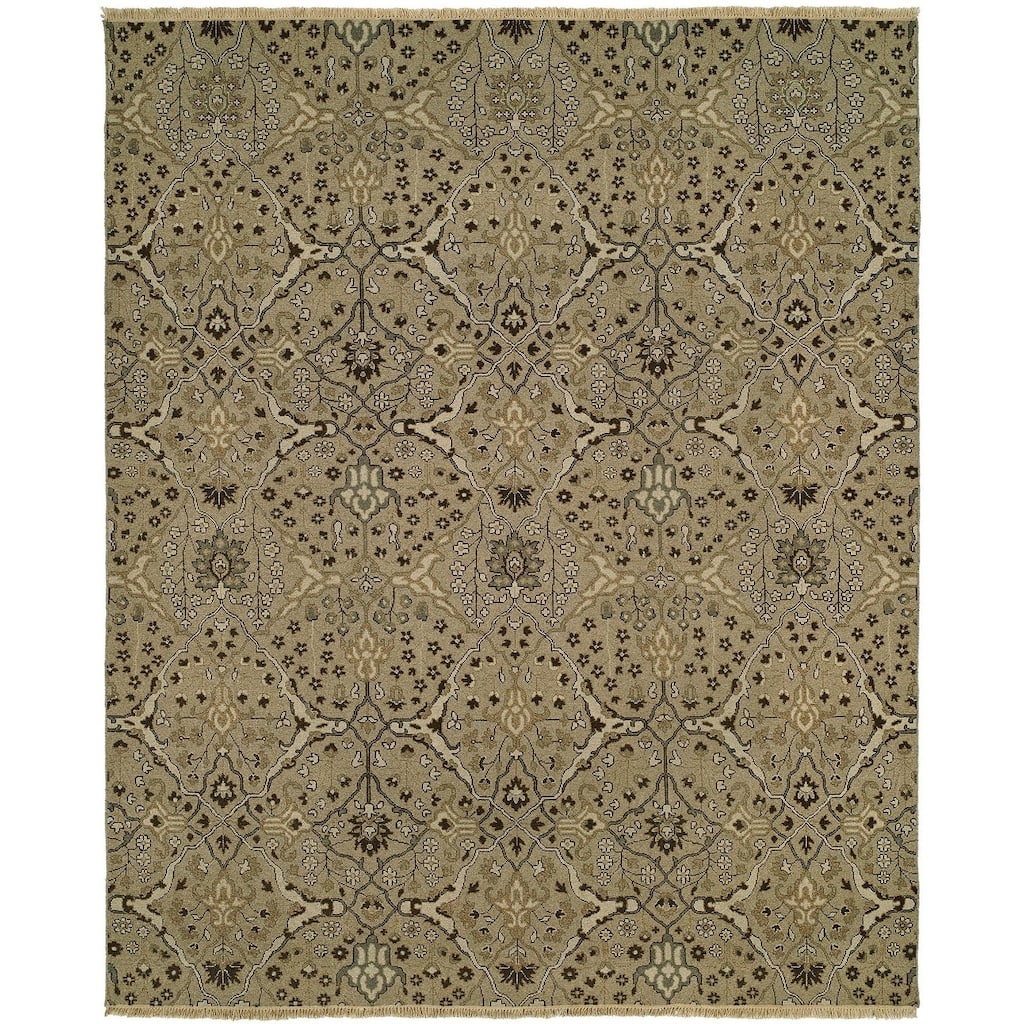 Soumak Natural Wheat Hand-knotted Soumak Area Rug