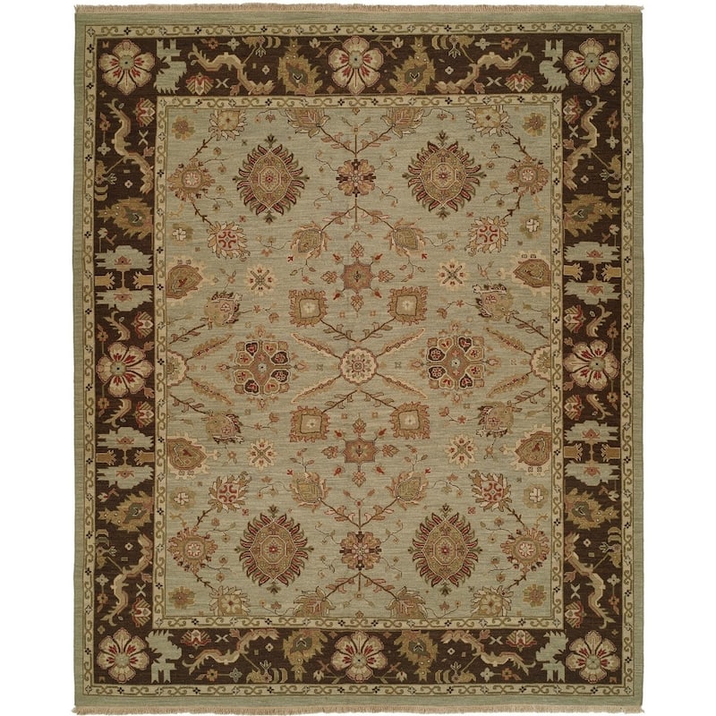 Soumak Light Blue / Brown Hand-knotted Soumak Area Rug