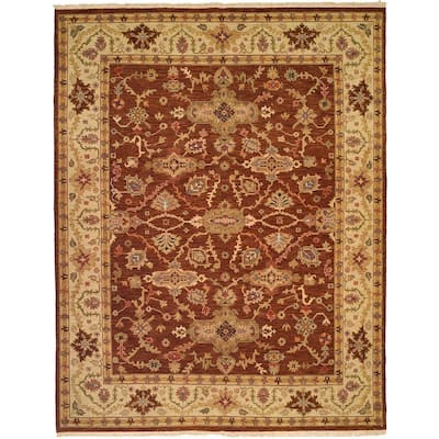 Soumak Brown/Ivory Hand-knotted Soumak Area Rug
