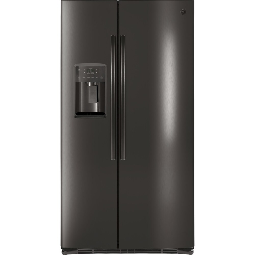 GE ENERGY STAR 25.3 Cu. Ft. Side-By-Side Refrirator in black stainless (Silver - 7.1 - 10 cu. ft. - 2)