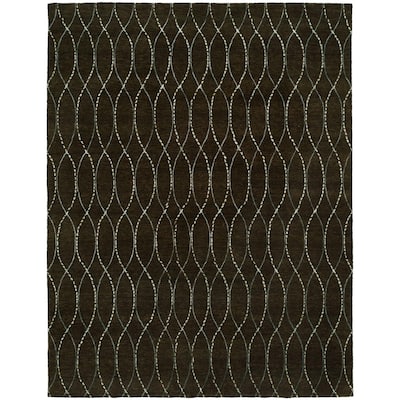 Origins Walnut Brown Hand-knotted Area Rug