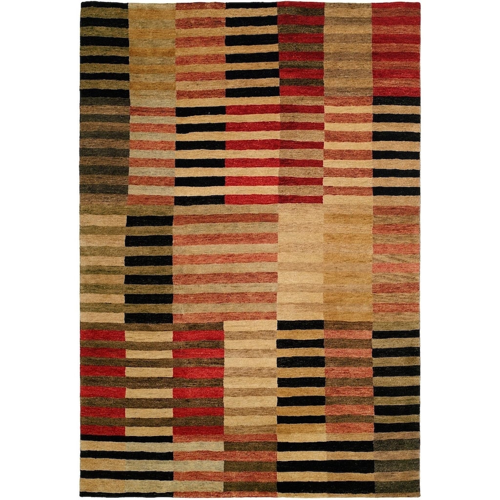 Jade Multiple Earth Tones Hand-knotted Area Rug