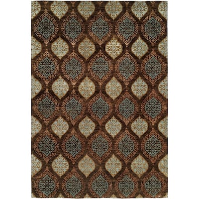 Royal Manner Derbyshire Brown Hand-knotted Area Rug