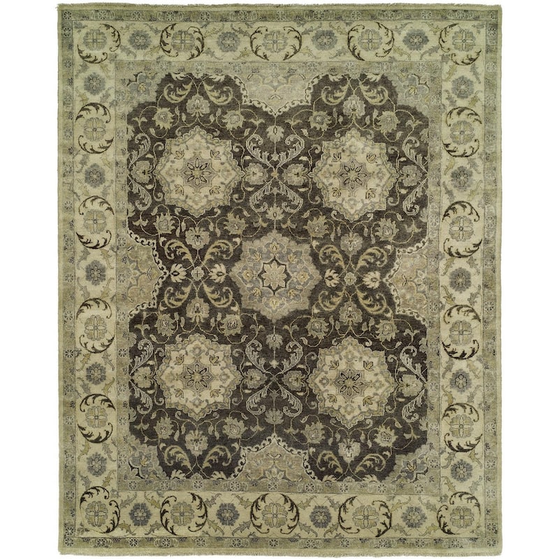 Antalya Mocha Grey Hand-knotted Area Rug