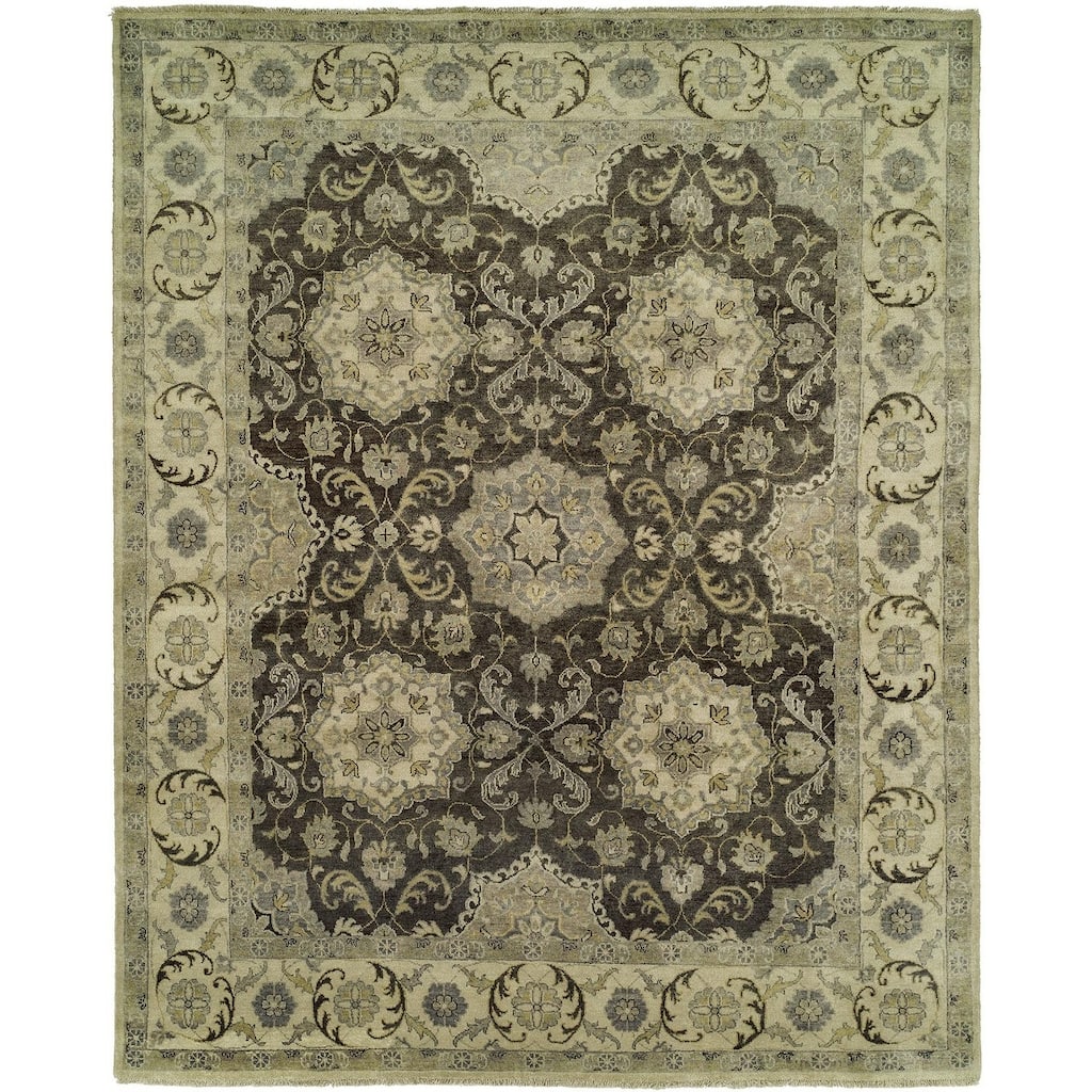 Antalya Mocha Grey Hand-knotted Area Rug