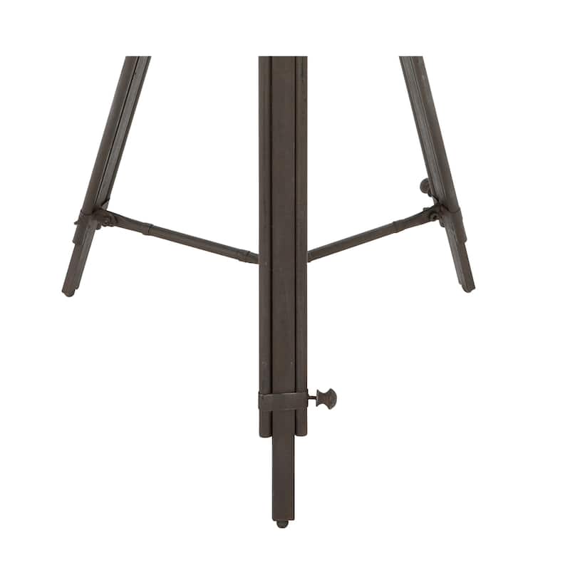 Industrial Metal Round Clock Coffee Table