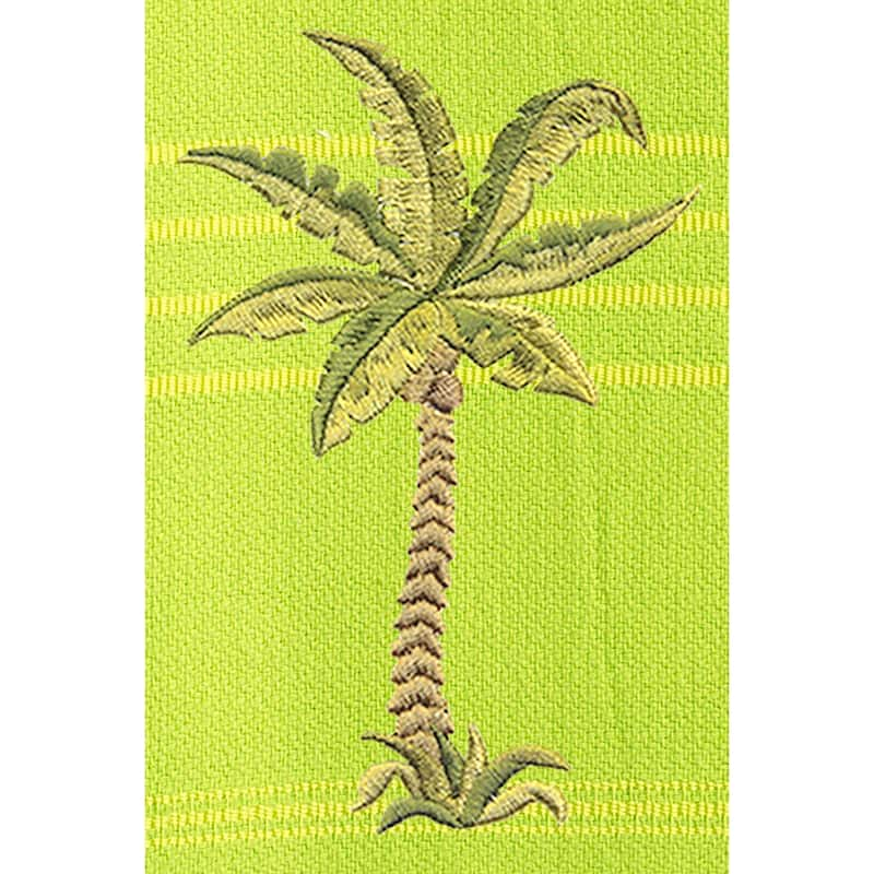 Authentic Pestemal Fouta Embroidered Palm Tree Turkish Cotton Bath/ Beach Towel