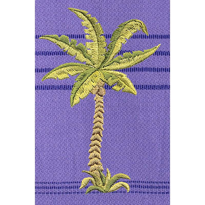 Authentic Pestemal Fouta Embroidered Palm Tree Turkish Cotton Bath/ Beach Towel