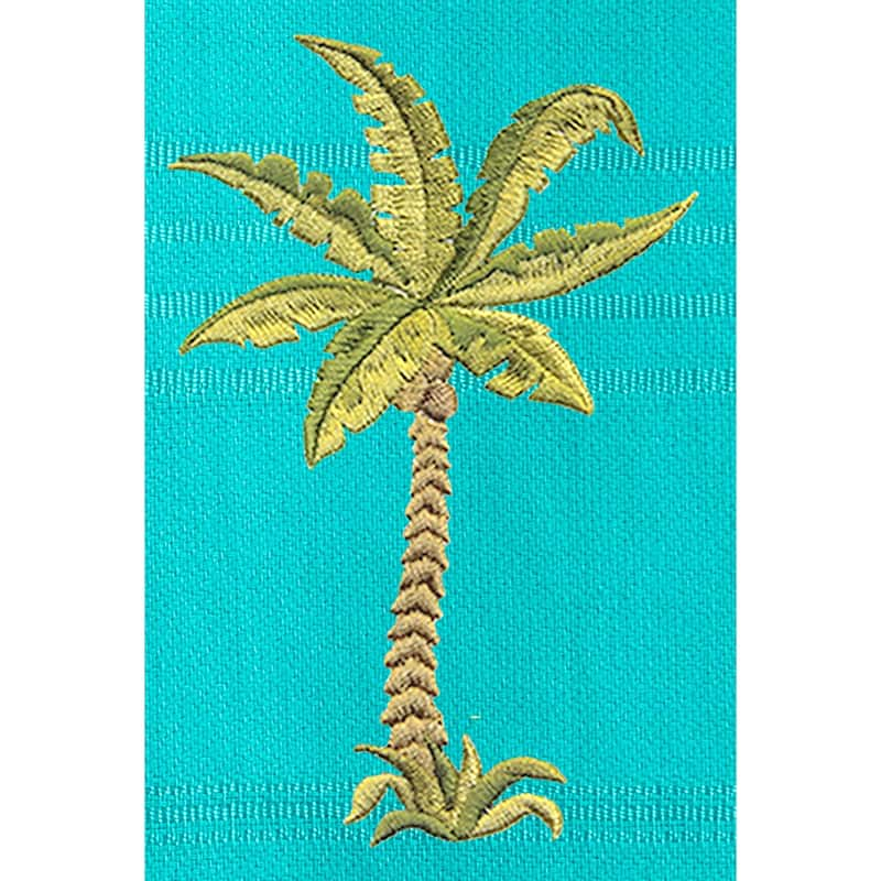 Authentic Pestemal Fouta Embroidered Palm Tree Turkish Cotton Bath/ Beach Towel