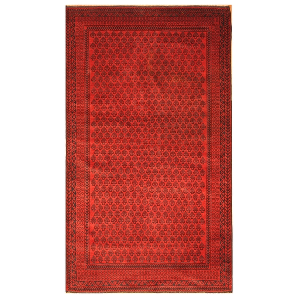 Handmade One-of-a-Kind Balouchi Wool Rug (Afghanistan) - 3'9 x 6'6. Opens flyout.