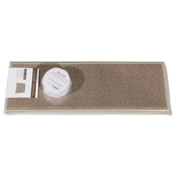 Shop Ottomanson Escalier Collection Rubber Backing NonSlip Carpet Stair Treads with Double