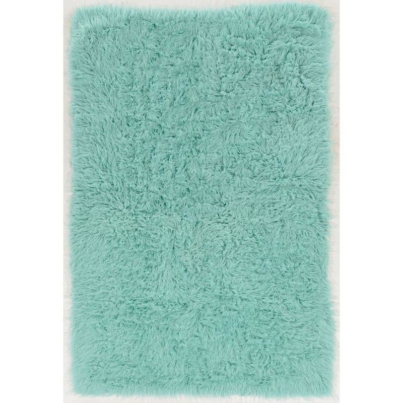 Linon Flokati Wool Thick Area Rug