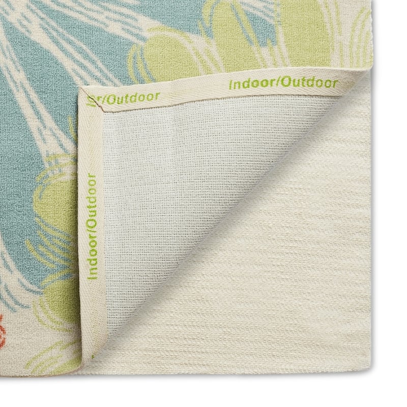 Ogunquit Indoor/Outdoor Abstract Floral Modern Rug by Havenside Home
