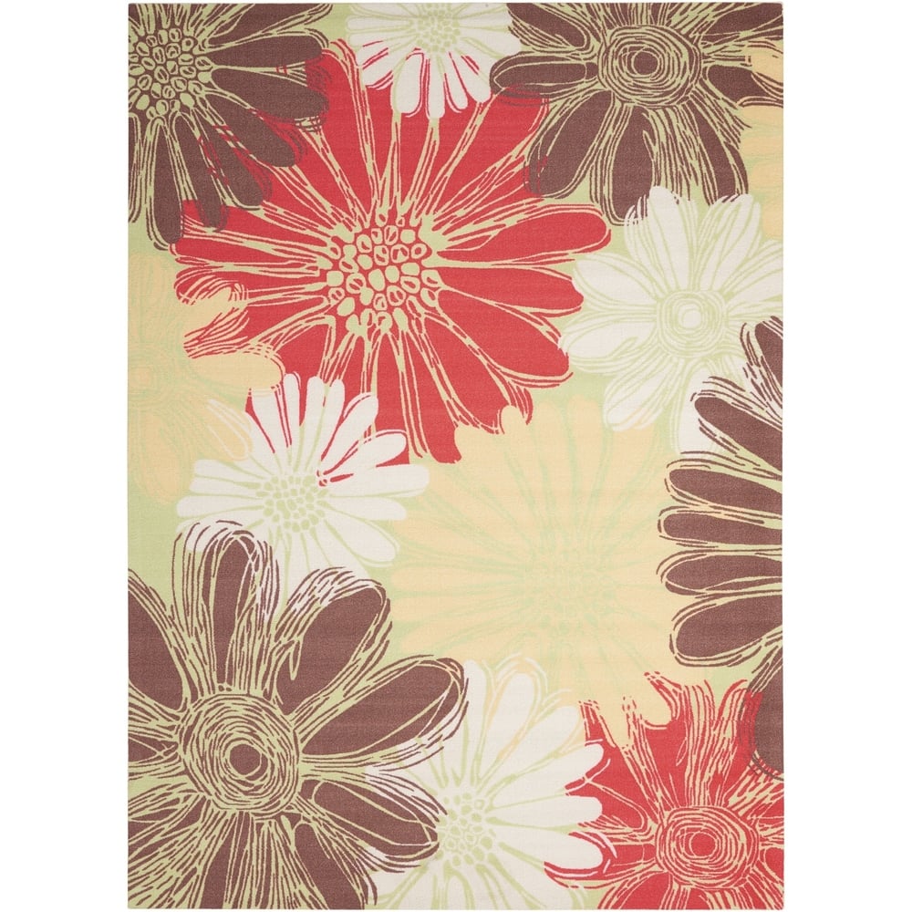 Ogunquit Indoor/Outdoor Abstract Floral Modern Rug by Havenside Home