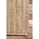 preview thumbnail 4 of 4, Eco Natural Fiber Braided Reversible Jute Area Rug