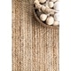 preview thumbnail 3 of 4, Eco Natural Fiber Braided Reversible Jute Area Rug