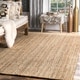 preview thumbnail 1 of 4, Eco Natural Fiber Braided Reversible Jute Area Rug