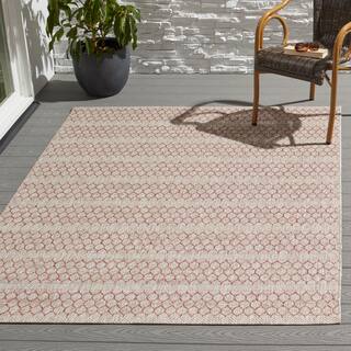 Rust Outdoor Rugs Area For Less Havenside Home Wilminton Indoor Outdoor Havannah Geometric Area Rug 7 10 X