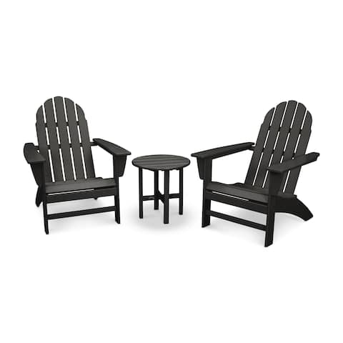 Polywood Patio Furniture Find Great Outdoor Seating Dining Deals Polywood Vineyard 3 Piece Outdoor Adirondack Chair Set With Table
