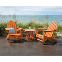 POLYWOOD® Vineyard 3-Piece Outdoor Adirondack Chair Set with Table