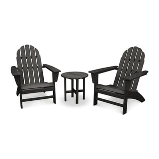 POLYWOOD® Vineyard 3-Piece Outdoor Adirondack Chair Set with Table