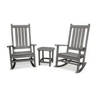 POLYWOOD® Vineyard 3-Piece Outdoor Rocking Chair Set