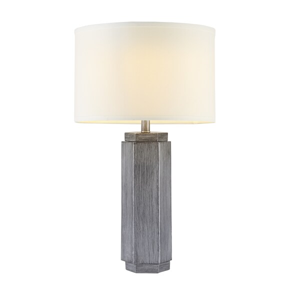 grey metal table lamp