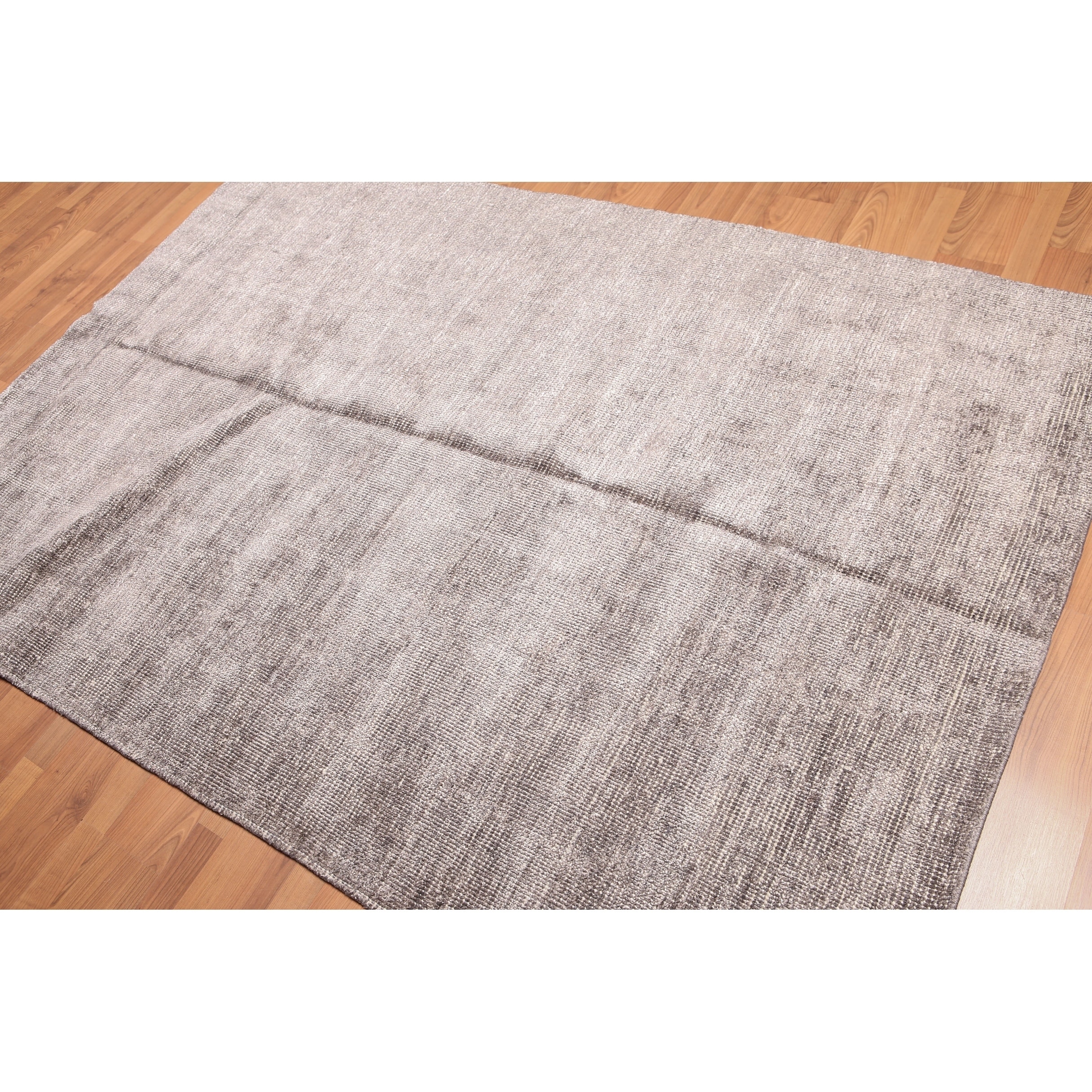 Shop Modern Hand Knotted Area Rug Grey Brown 5 X 8 5 X 8 On Sale Overstock 20490818