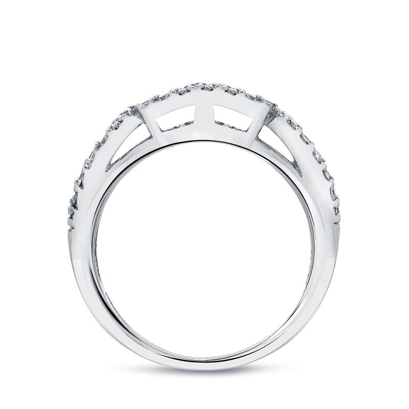 Auriya Contoured 1/5ctw Diamond Wedding Band 14k Gold
