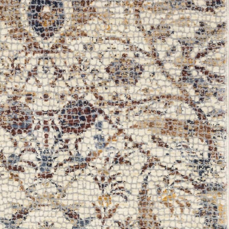 Alexander Home Traditional Mosaic Floral Spray Area Rug