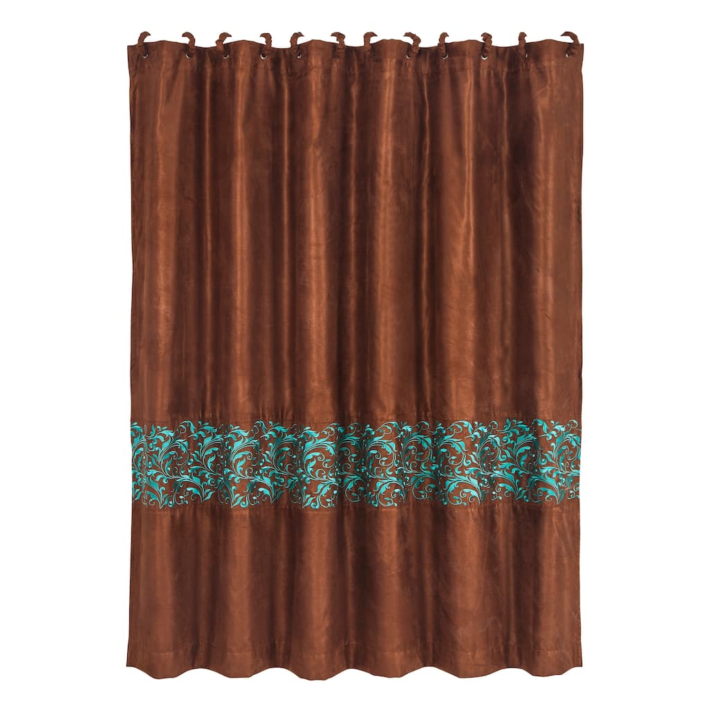 Wyatt Shower Curtain with scroll pattern, 72X72