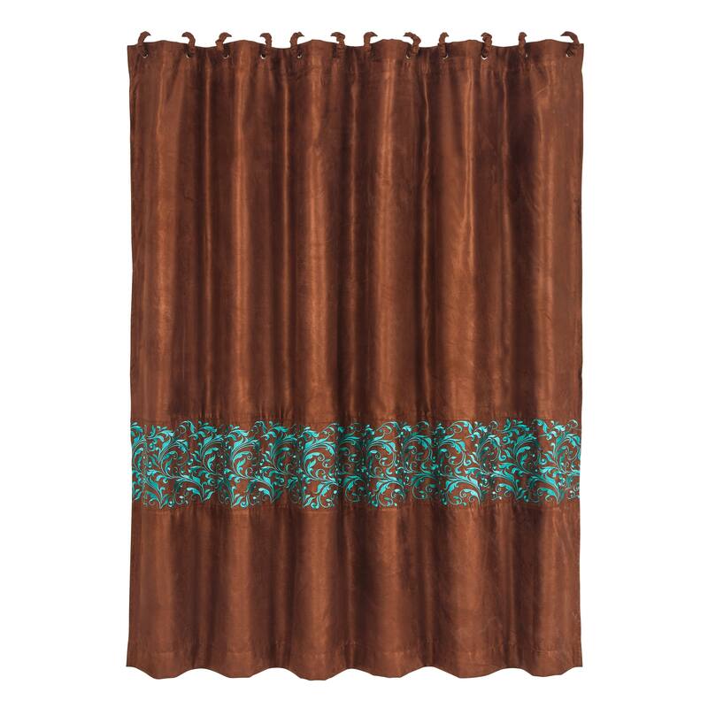 Wyatt Shower Curtain with scroll pattern, 72X72