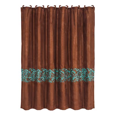 Wyatt Shower Curtain with scroll pattern, 72X72