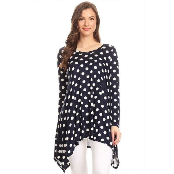 polka dot tunic top