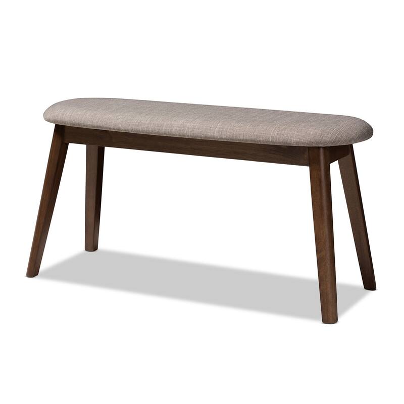 Mid-Century Fabric Upholstered Bench by Baxton Studio - Grey