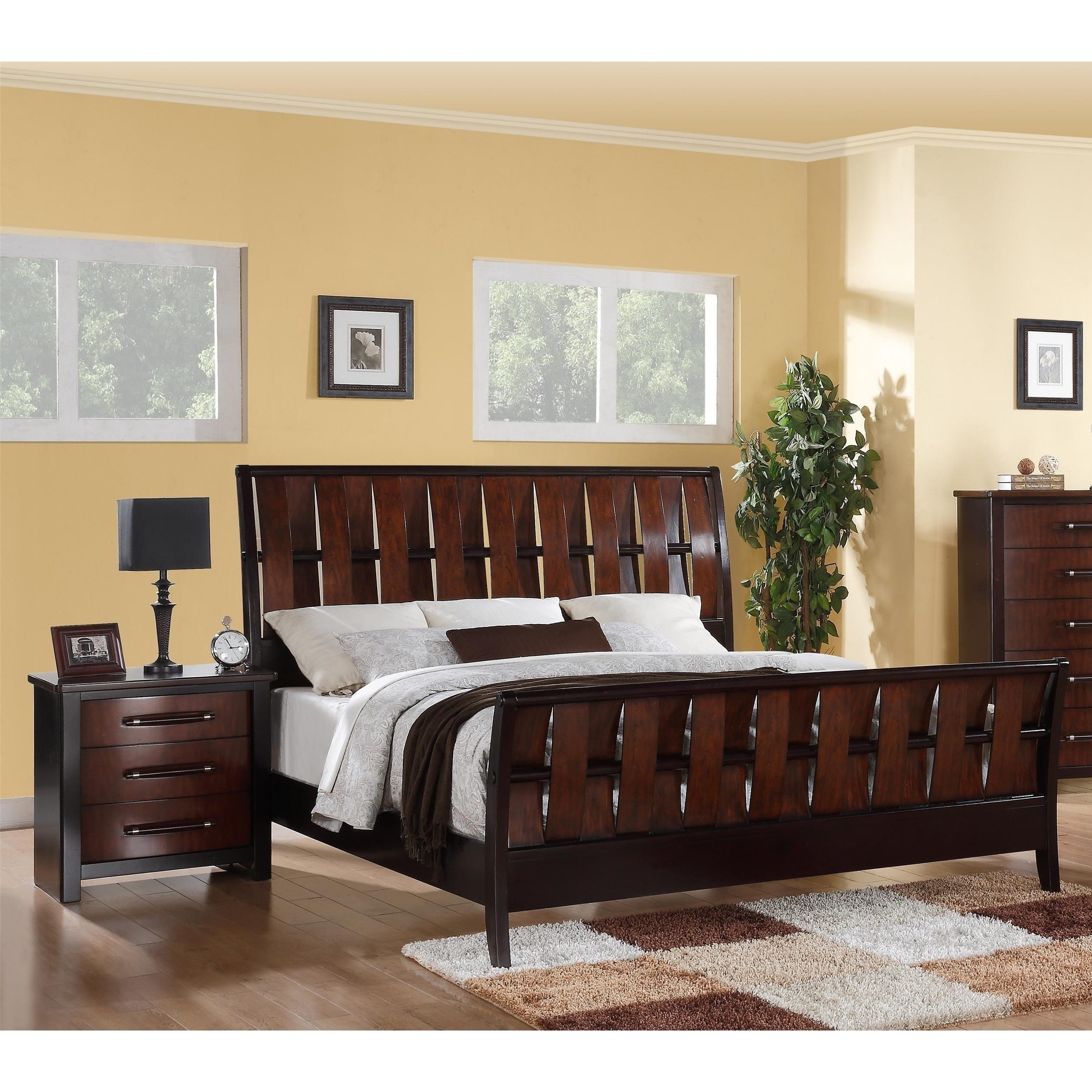 Lyke Home Weave Pattern King Bed