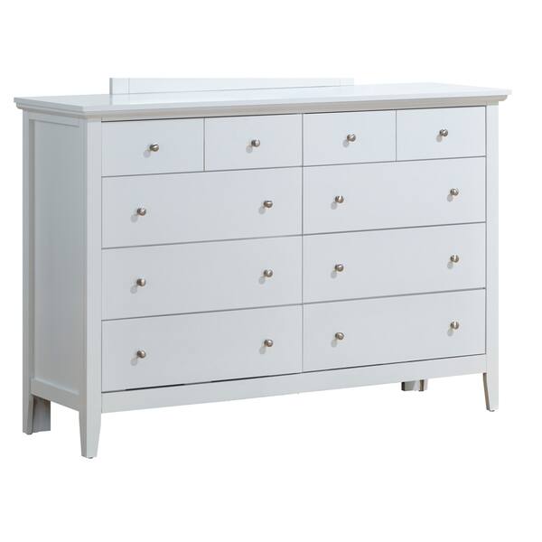 Shop Lyke Home White 8 Drawer Dresser Mirror Set Free Shipping