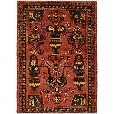 eCarpetGallery Hand-knotted Bakhtiar Dark Copper Wool Rug (4'5 x 6'2)