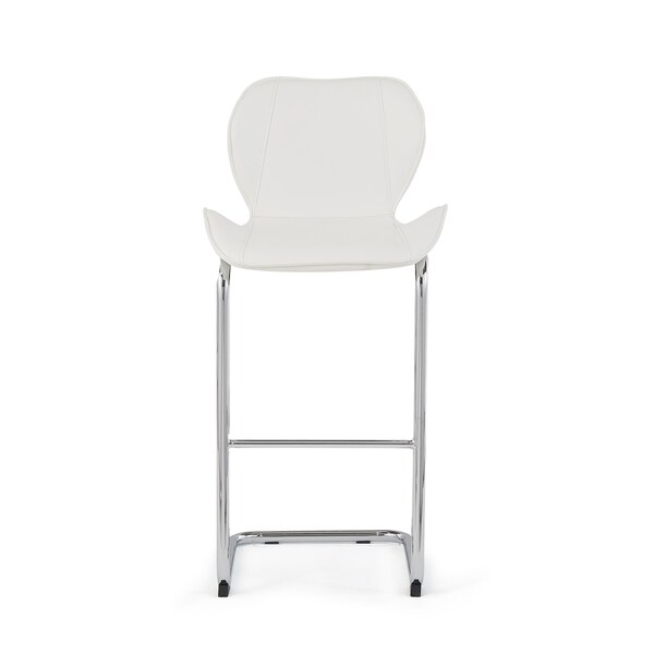 Global Furniture White Pu Curved Bar Stool Free Shipping Global Furniture White Pu Curved Bar Stool