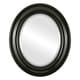 preview thumbnail 1 of 2, Heritage Framed Oval Mirror in Gloss Black