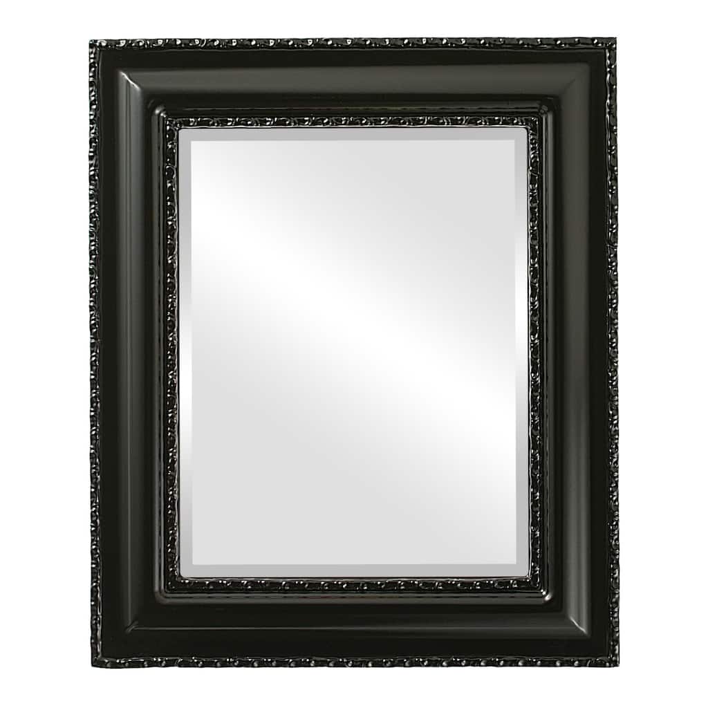 Somerset Framed Rectangle Mirror in Gloss Black