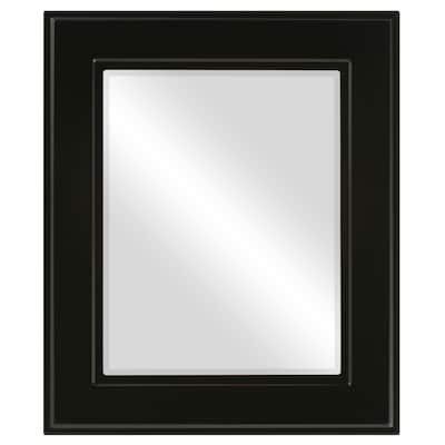 Montreal Framed Rectangle Mirror in Gloss Black