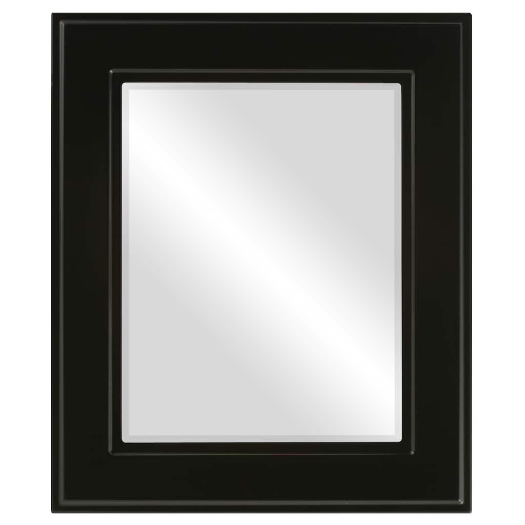Montreal Framed Rectangle Mirror in Gloss Black