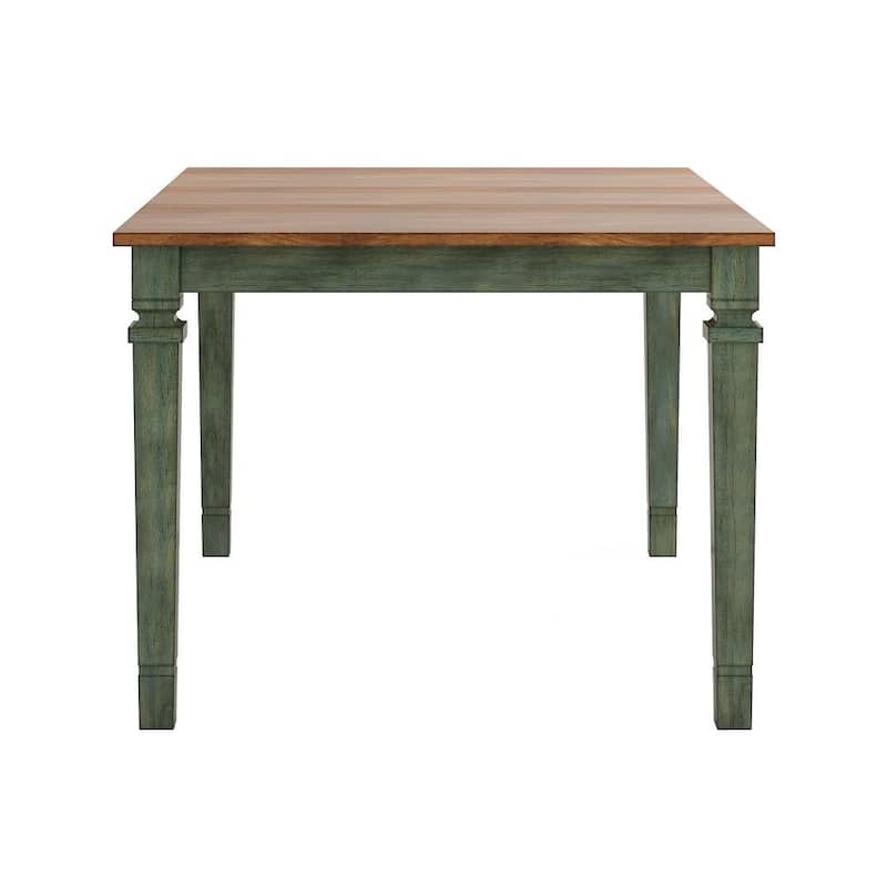 Elena Antique Sage Green Extendable Counter Height Dining Set with Double X Back Chairs by iNSPIRE Q Classic
