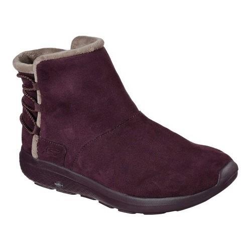 skechers burgundy boots