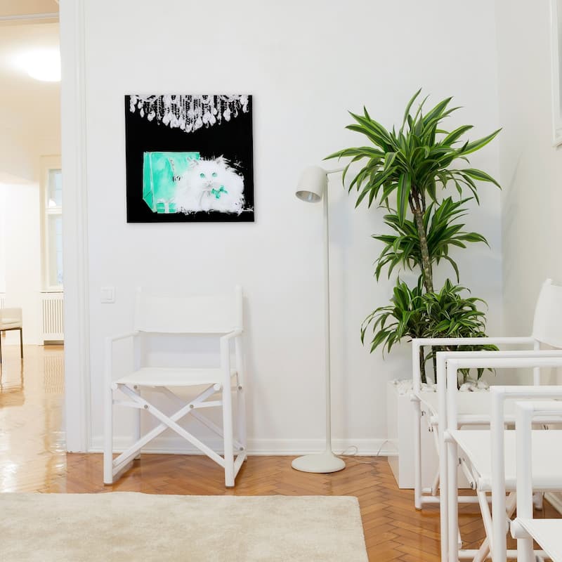Empire Art "Snowball" Frameless Free Floating Tempered Art Glass by EAD Art Coop