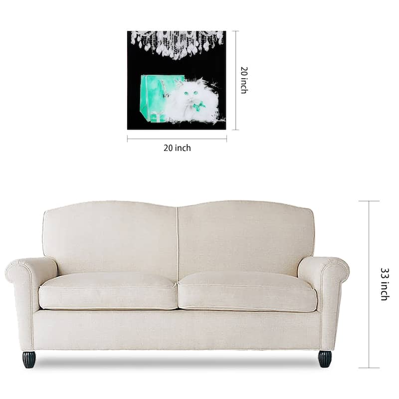 Empire Art "Snowball" Frameless Free Floating Tempered Art Glass by EAD Art Coop