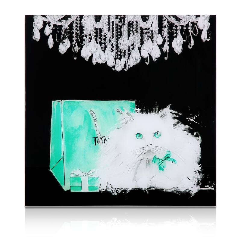 Empire Art "Snowball" Frameless Free Floating Tempered Art Glass by EAD Art Coop