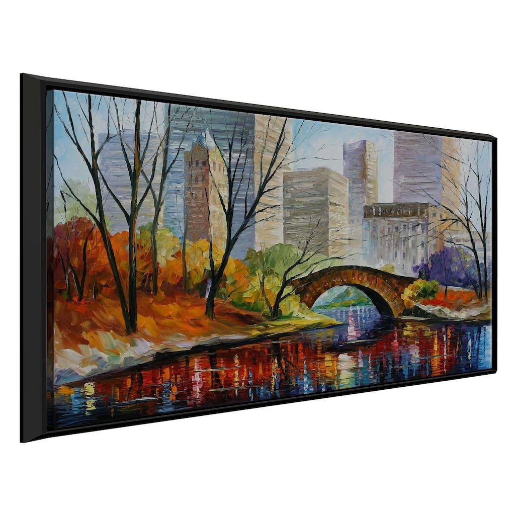 Central Park ' by Leonid Afremov Framed Oil Painting Print on Canvas