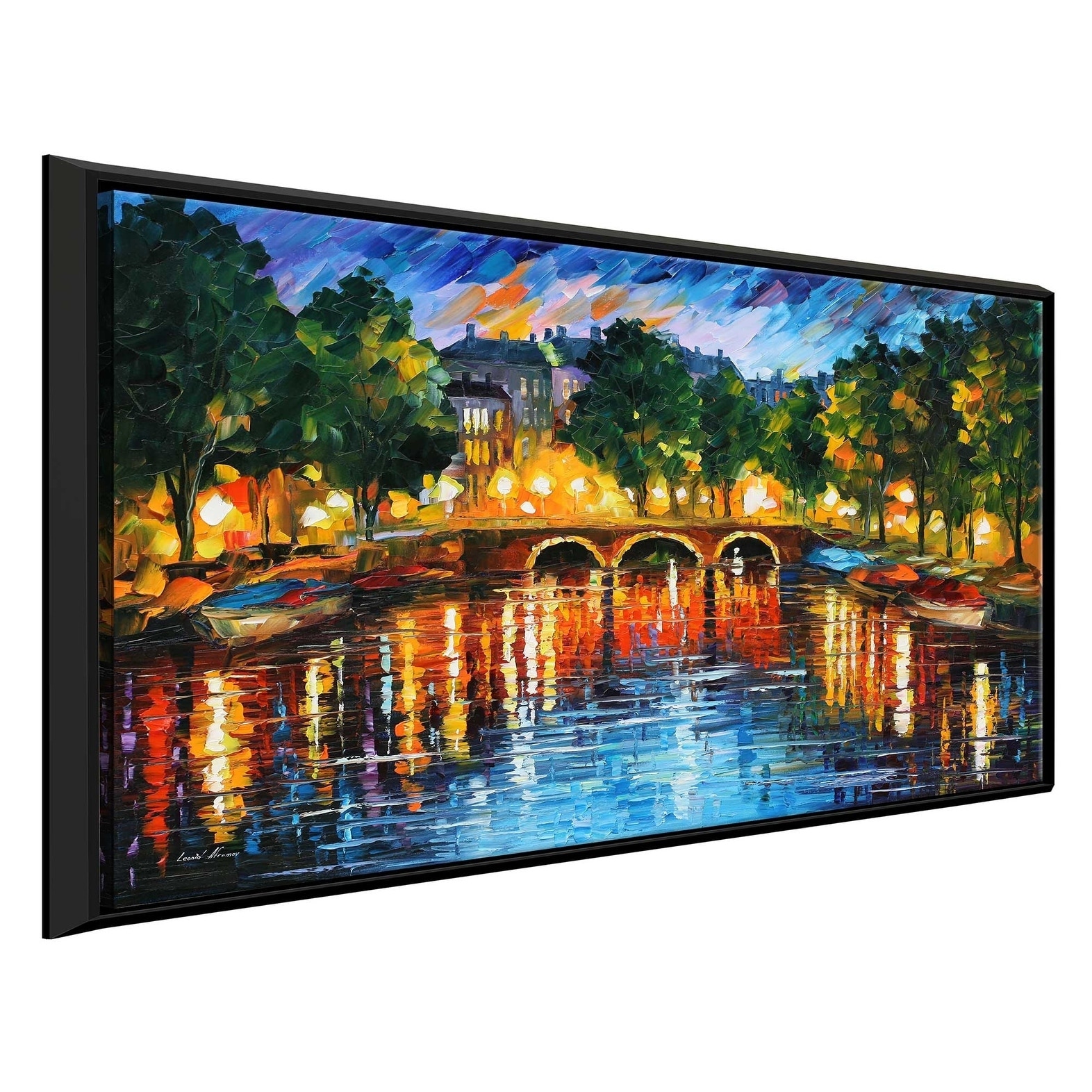 Amsterdam, The Release Of Happiness' by Leonid Afremov Framed Oil